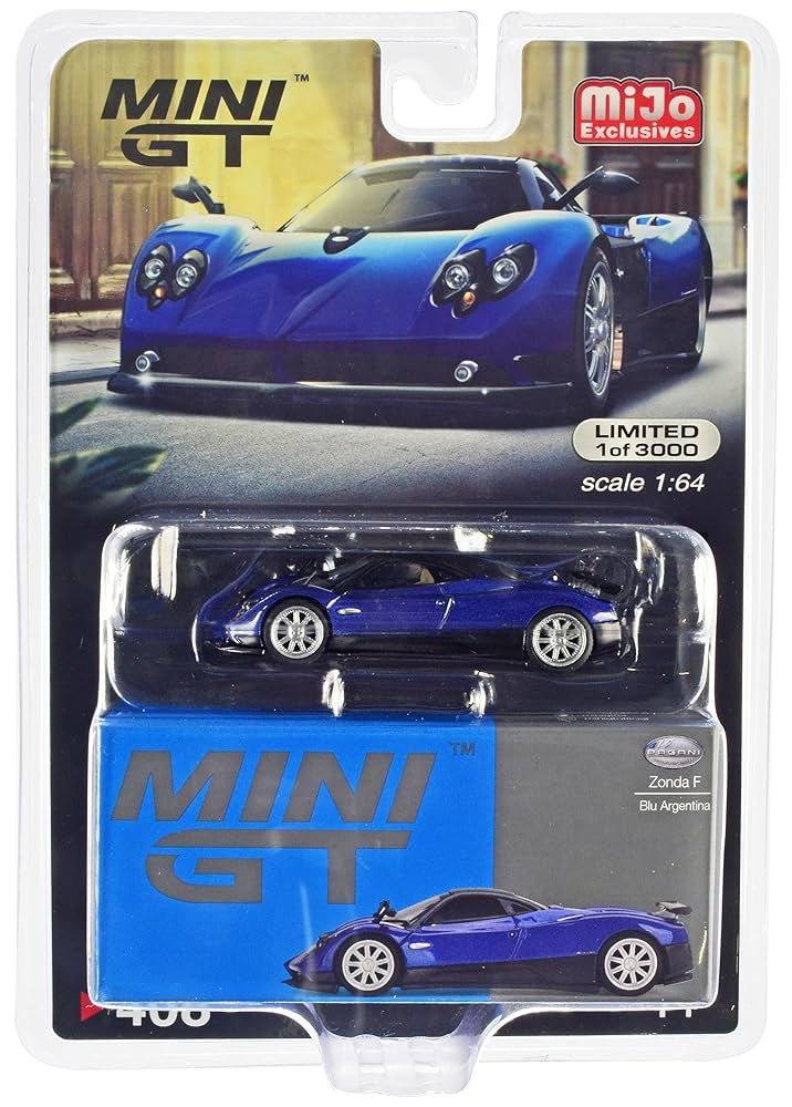 MINI GT　パガーニ ゾンダ F (アルゼンチンブルー) チェイスカー Amazon.com: Pagani Zonda F Blu Argentina Blue Metallic with
